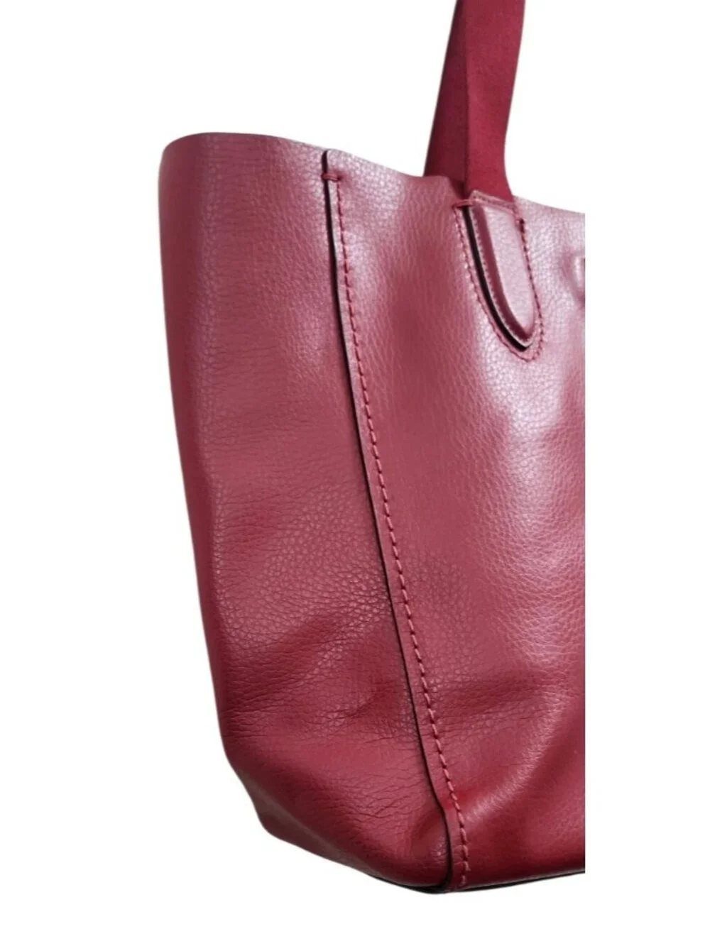 Coach Derby F58660 Raspberry Red Pebbled Leather Large Tote Bag